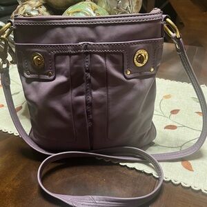 Marc Jacobs Lavender Leather Crossbody Bag with Gold Details